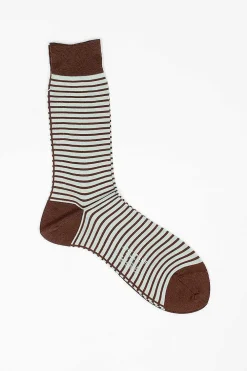 Antipast Striped High Sock Brown/Mint| Tights & Socks
