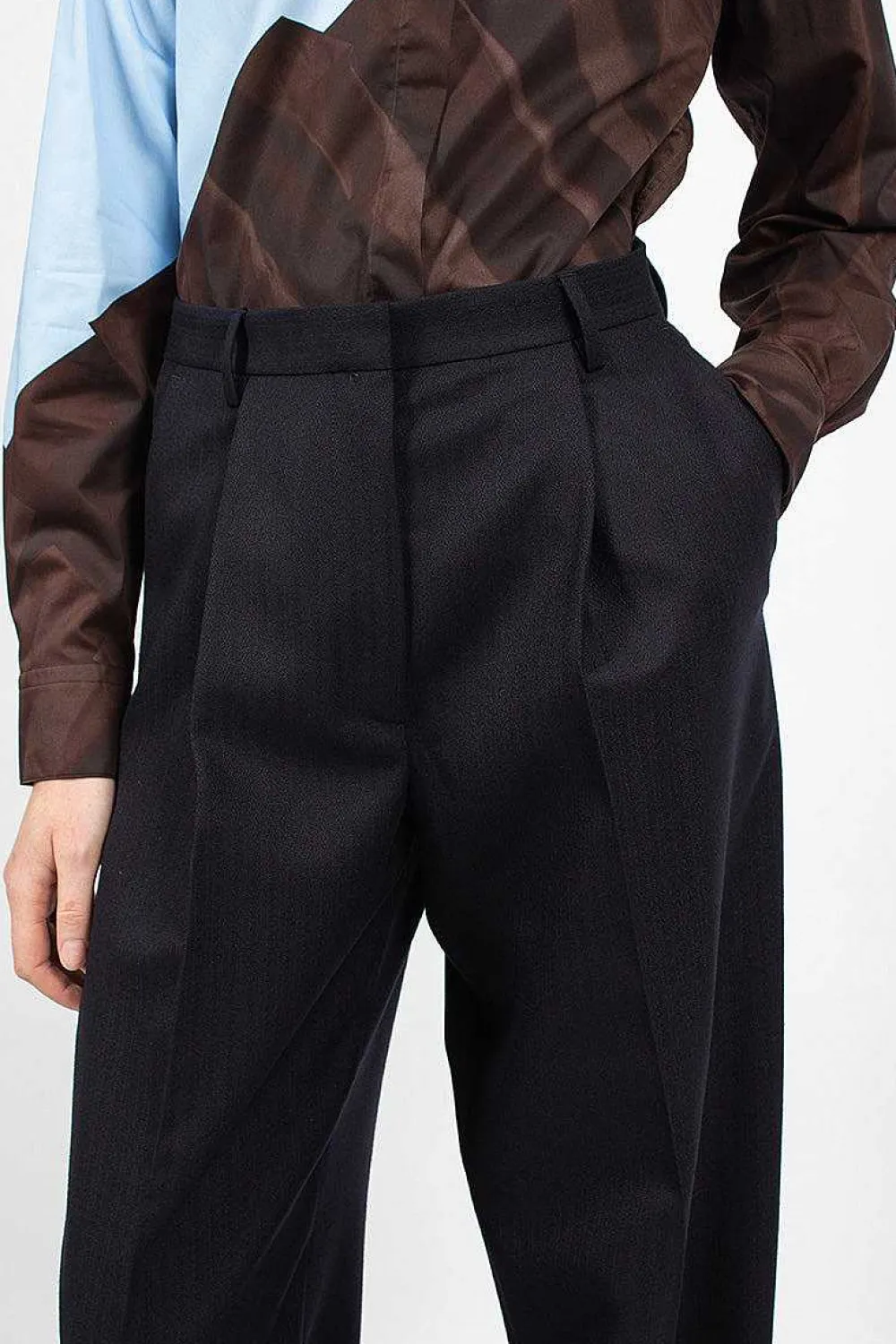 Dries Van Noten Suit Trouser Navy| Trousers