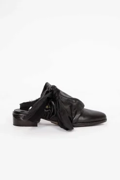 Atelier Inscrire Sulkan Leather Mule Black| Shoes