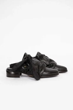 Atelier Inscrire Sulkan Leather Mule Black| Shoes