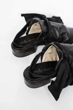 Atelier Inscrire Sulkan Leather Mule Black| Shoes