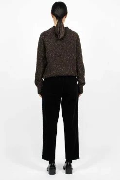 Margaret Howell Tab Waist Tapered Trouser Black| Trousers