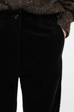 Margaret Howell Tab Waist Tapered Trouser Black| Trousers