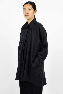6397 Tailored Artist Smock Navy| Shirts