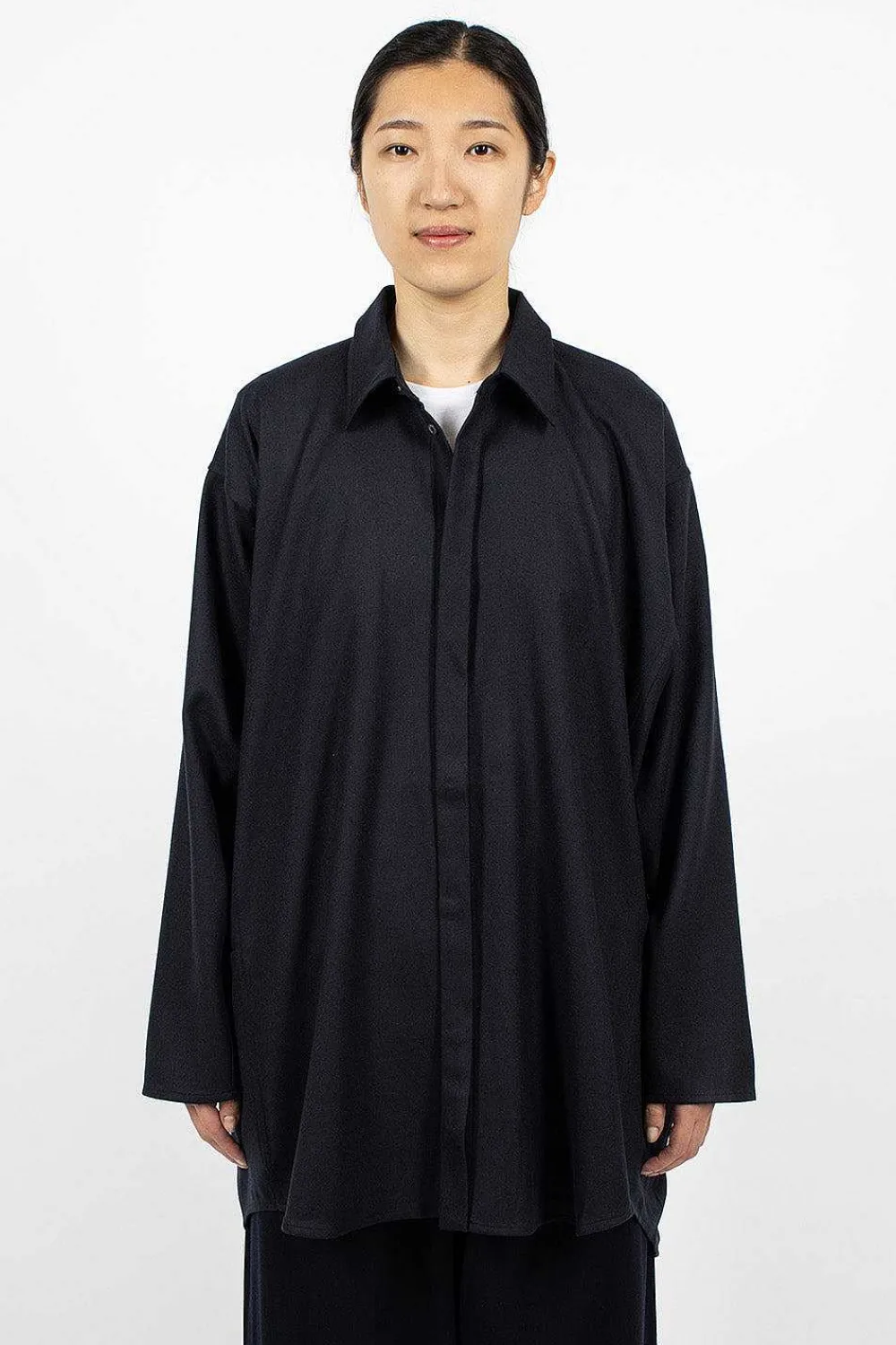 6397 Tailored Artist Smock Navy| Shirts