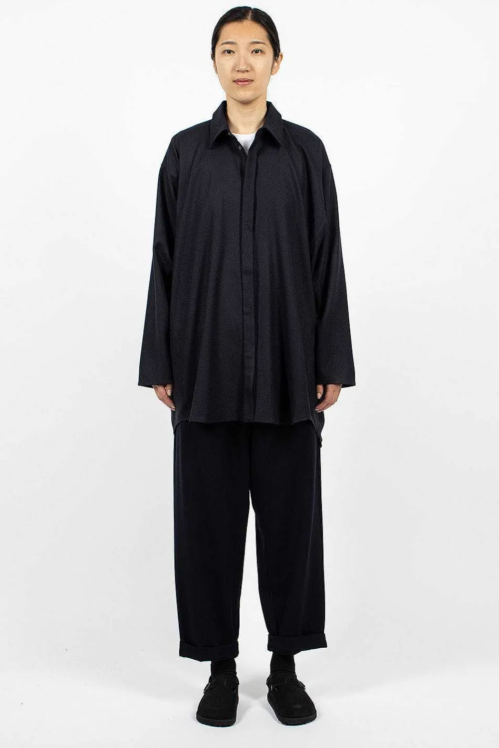 6397 Tailored Artist Smock Navy| Shirts