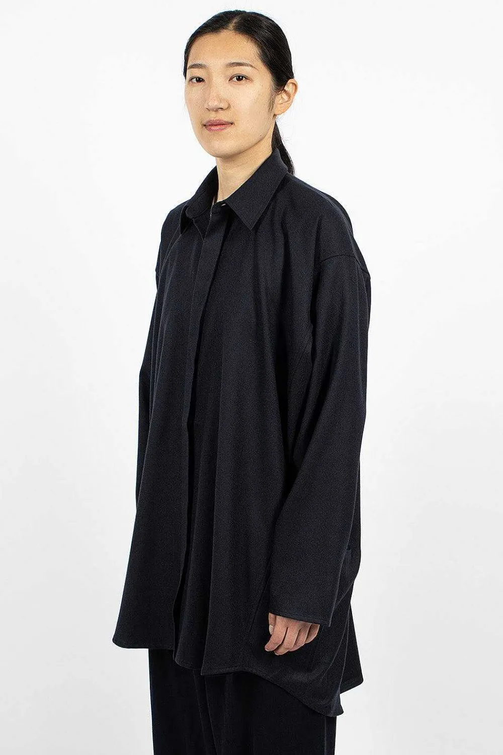 6397 Tailored Artist Smock Navy| Shirts