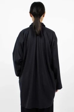 6397 Tailored Artist Smock Navy| Tops