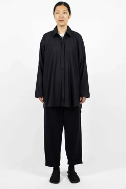 6397 Tailored Artist Smock Navy| Tops