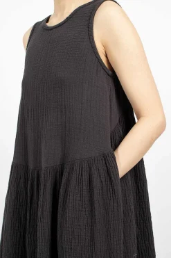 Black Crane Tank Dress Graphite| Dresses