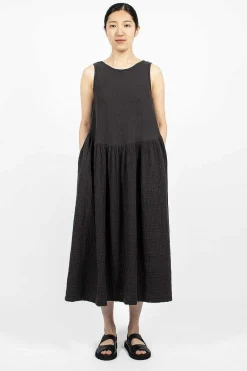 Black Crane Tank Dress Graphite| Dresses