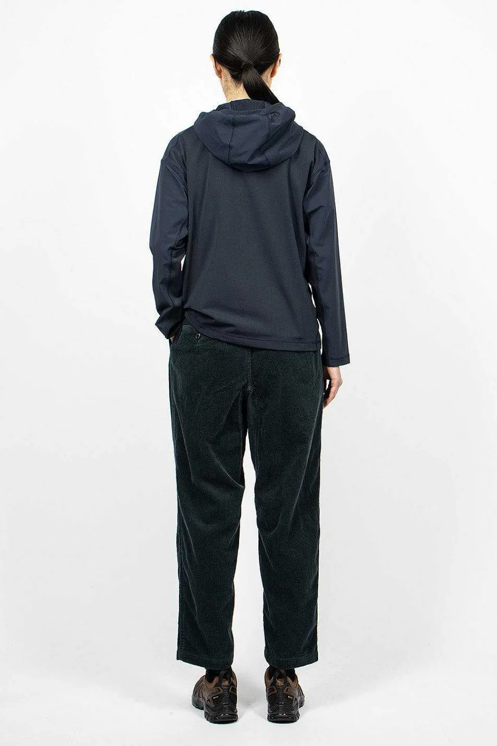 and wander Tapered Corduroy Trouser Blue Green| Trousers
