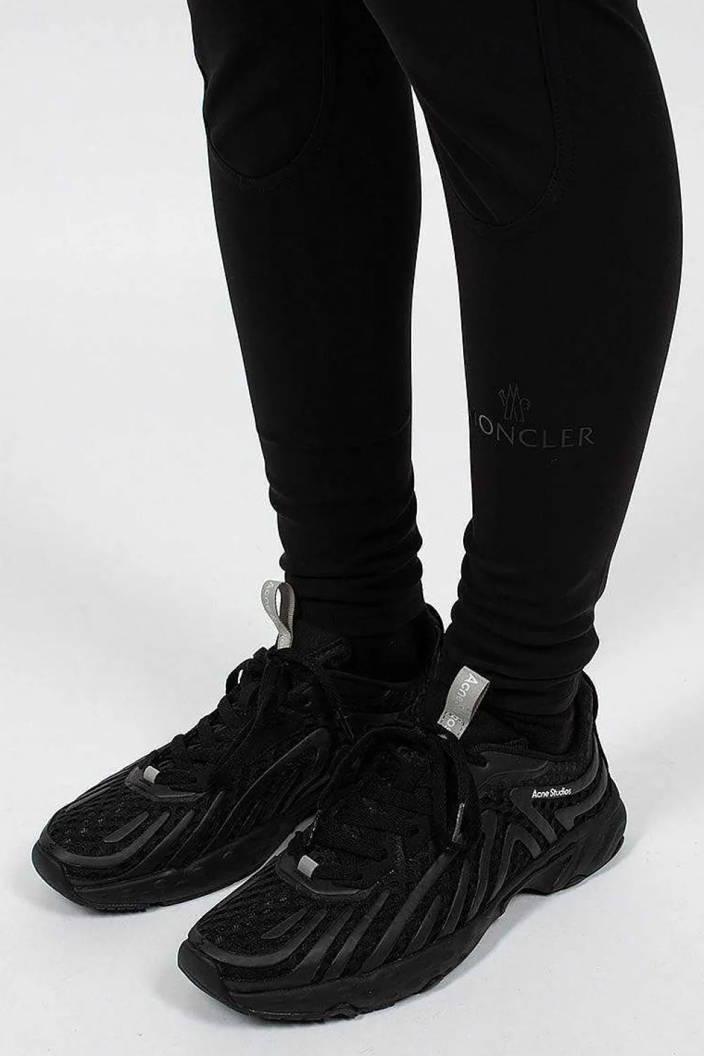 Moncler Technical Jersey Leggings Black| Trousers