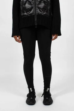 Moncler Technical Jersey Leggings Black| Trousers