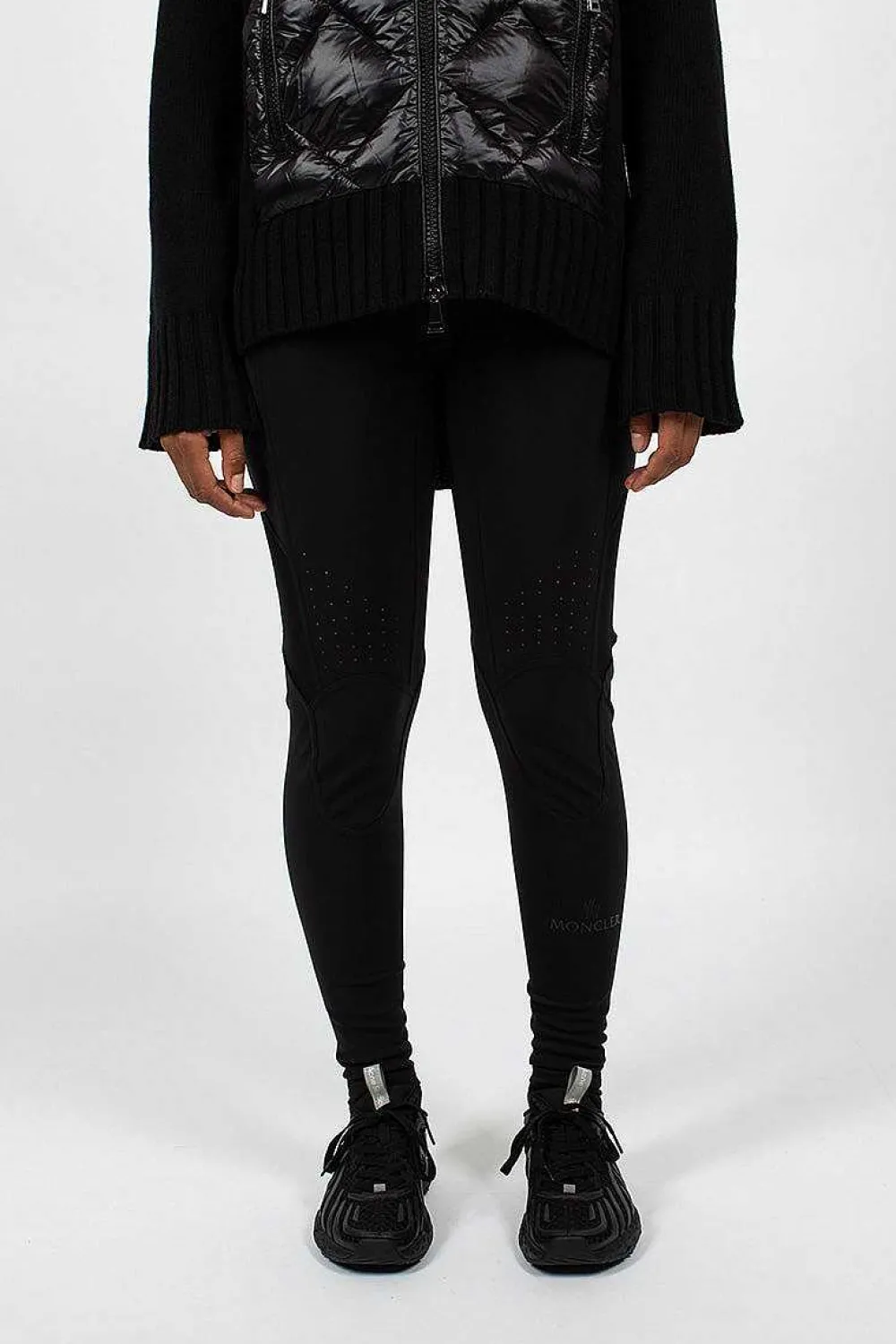 Moncler Technical Jersey Leggings Black| Trousers