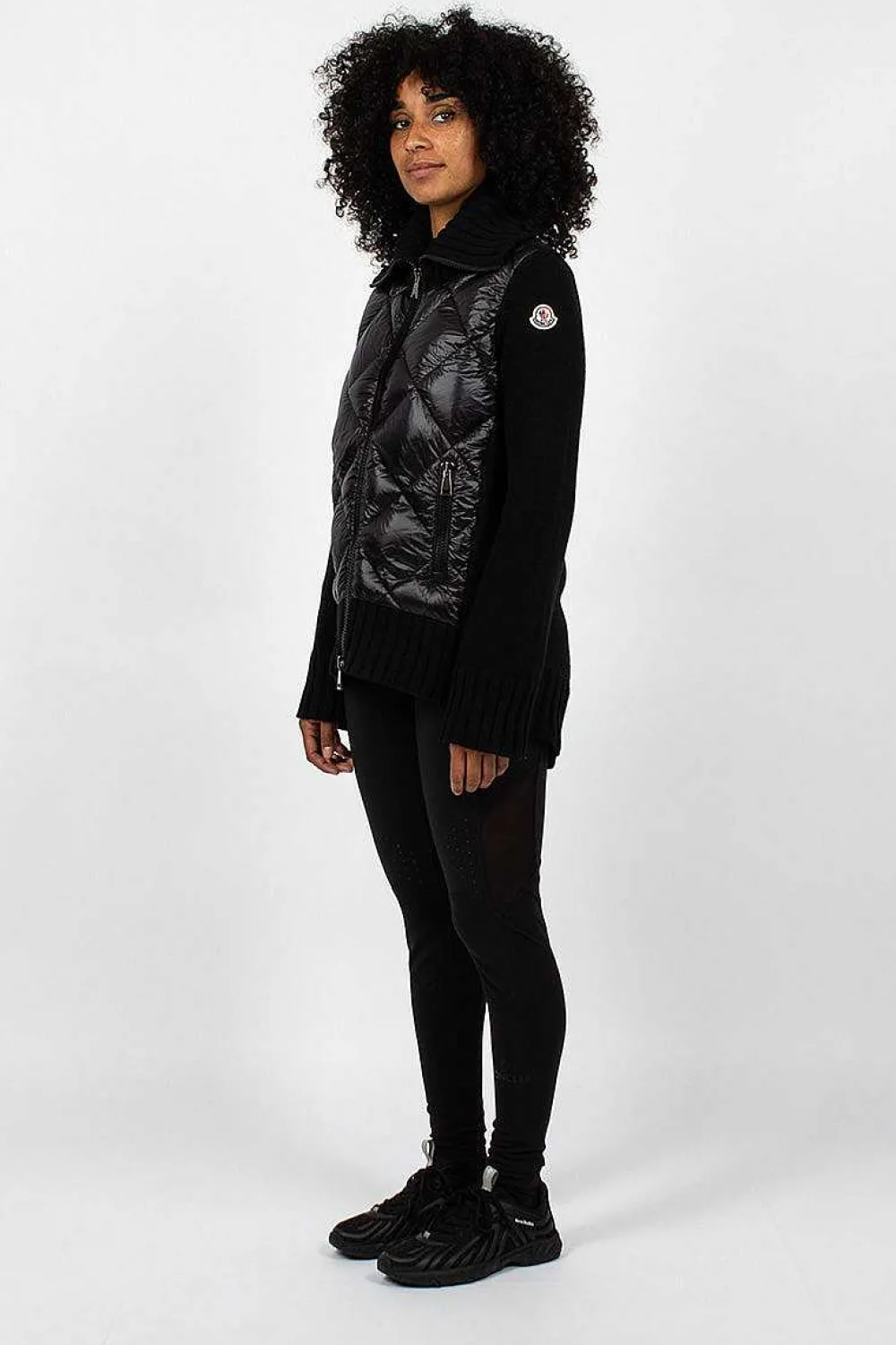Moncler Technical Jersey Leggings Black| Trousers