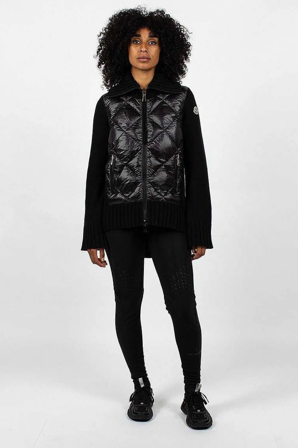 Moncler Technical Jersey Leggings Black| Trousers