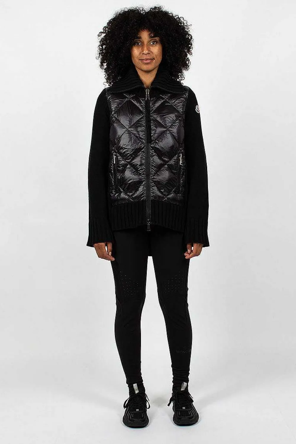 Moncler Technical Jersey Leggings Black| Trousers