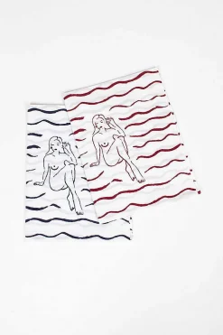VISVIM Tenugui Towel 2 Pack Blue/Red| Scarves & Gloves