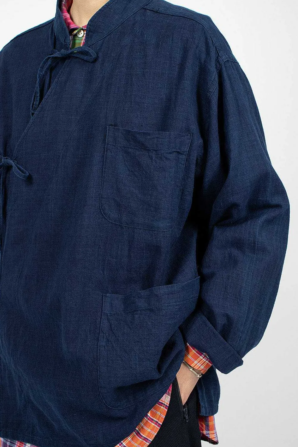 Engineered Garments FWK Tibet Shirt Cotton Voile Navy| Shirts
