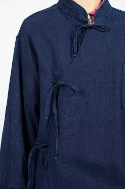Engineered Garments FWK Tibet Shirt Cotton Voile Navy| Shirts