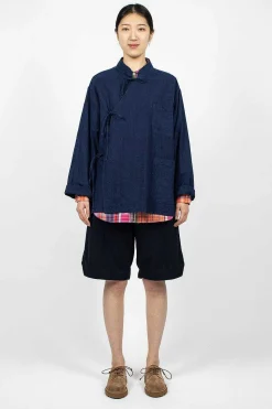 Engineered Garments FWK Tibet Shirt Cotton Voile Navy| Shirts