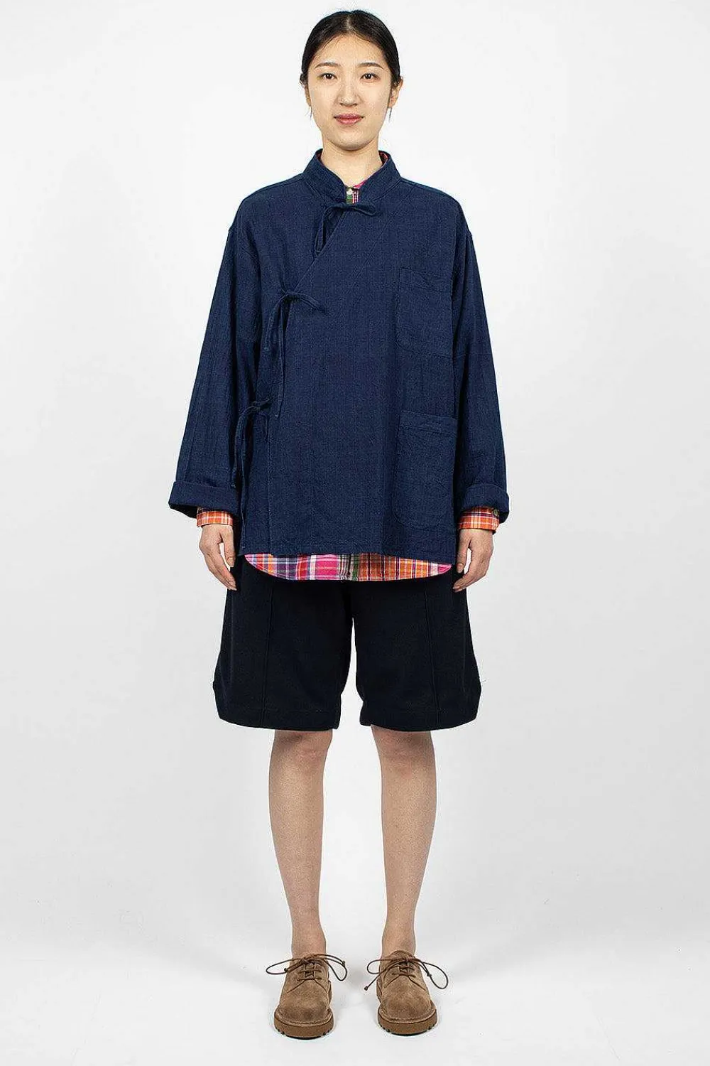 Engineered Garments FWK Tibet Shirt Cotton Voile Navy| Shirts