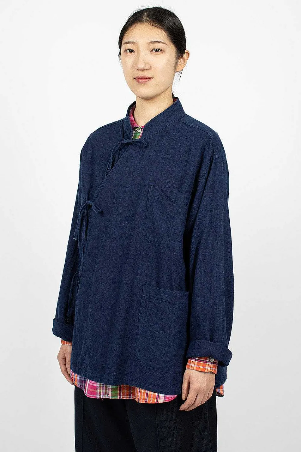 Engineered Garments FWK Tibet Shirt Cotton Voile Navy| Shirts