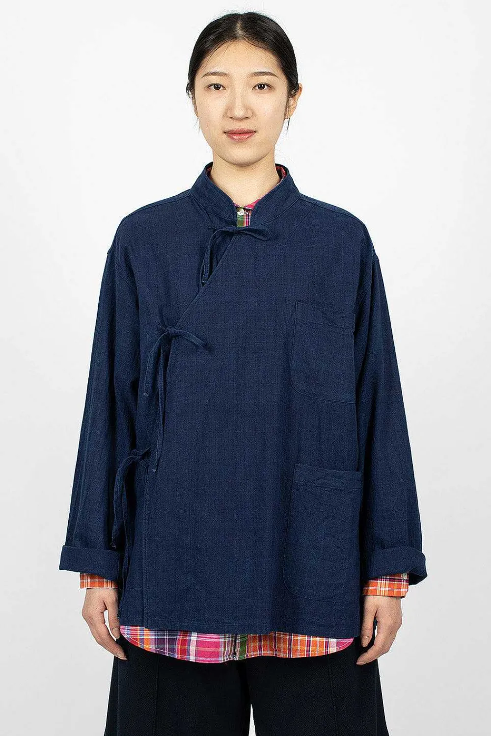 Engineered Garments FWK Tibet Shirt Cotton Voile Navy| Shirts