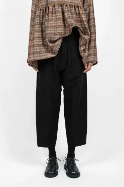 Vlas Blomme Tie Waist Trouser Black| Trousers