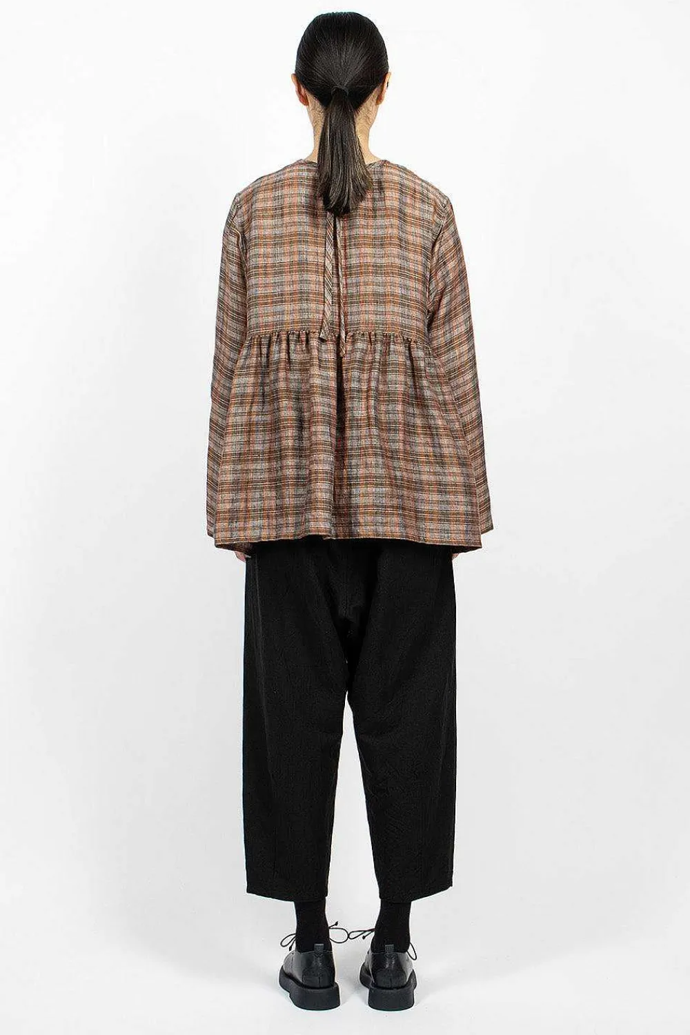 Vlas Blomme Tie Waist Trouser Black| Trousers