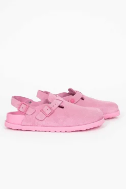 Birkenstock Tokio Suede Clog Azalea| Shoes