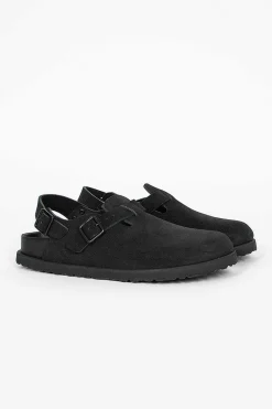Birkenstock Tokio Suede Clog Black| Shoes