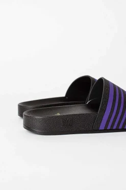 Needles Track Line Shower Sandals Black/Purple| Shoes