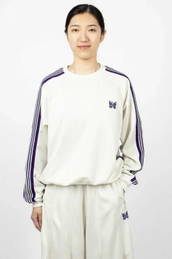 Needles Track Sweatshirt Ice| Tops