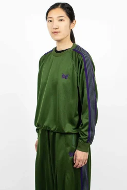 Needles Track Sweatshirt Ivy Green| Tops