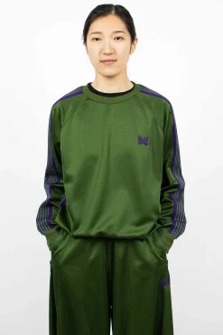 Needles Track Sweatshirt Ivy Green| Tops