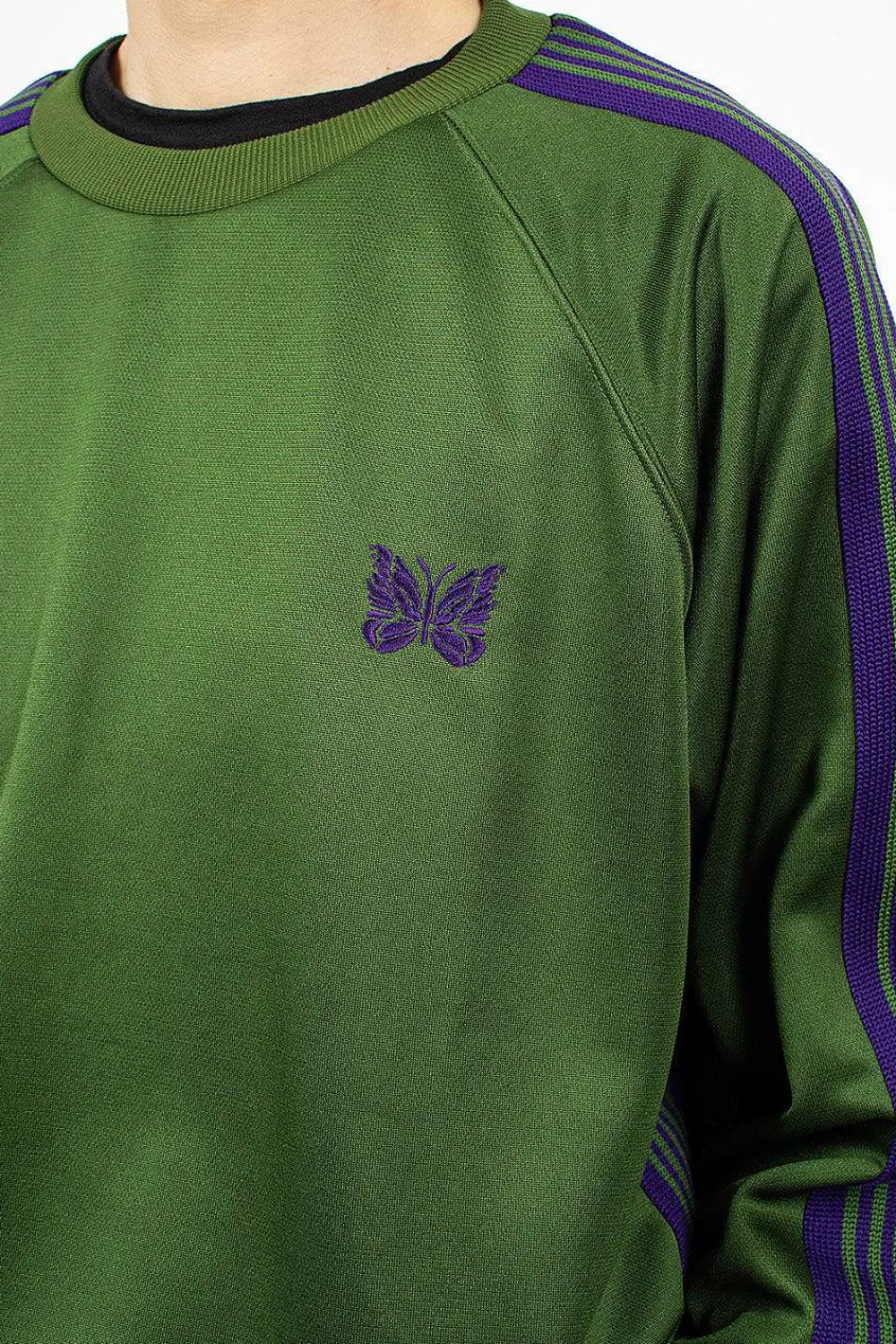 Needles Track Sweatshirt Ivy Green| Tops