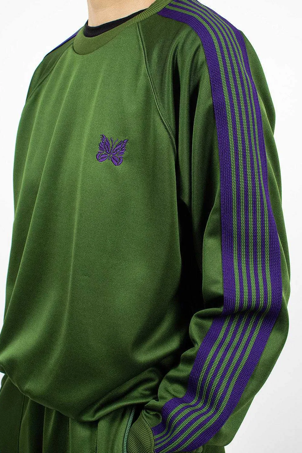 Needles Track Sweatshirt Ivy Green| Tops