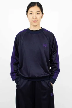 Needles Track Sweatshirt Navy| Tops