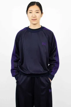 Needles Track Sweatshirt Navy| Tops