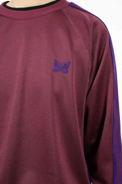 Needles Track Sweatshirt Wine| Tops
