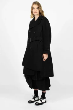 Comme Des Garçons Comme Des Garçons Trench Coat Black| Outerwear