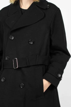 Comme Des Garçons Comme Des Garçons Trench Coat Black| Outerwear
