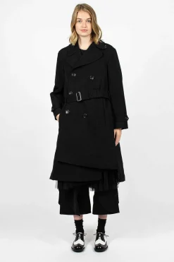 Comme Des Garçons Comme Des Garçons Trench Coat Black| Outerwear
