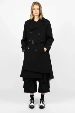 Comme Des Garçons Comme Des Garçons Trench Coat Black| Outerwear