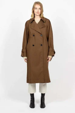 Acne Studios Trench Coat Coffee Brown| Outerwear