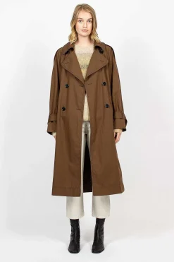 Acne Studios Trench Coat Coffee Brown| Outerwear