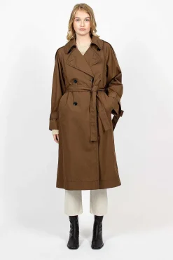 Acne Studios Trench Coat Coffee Brown| Outerwear