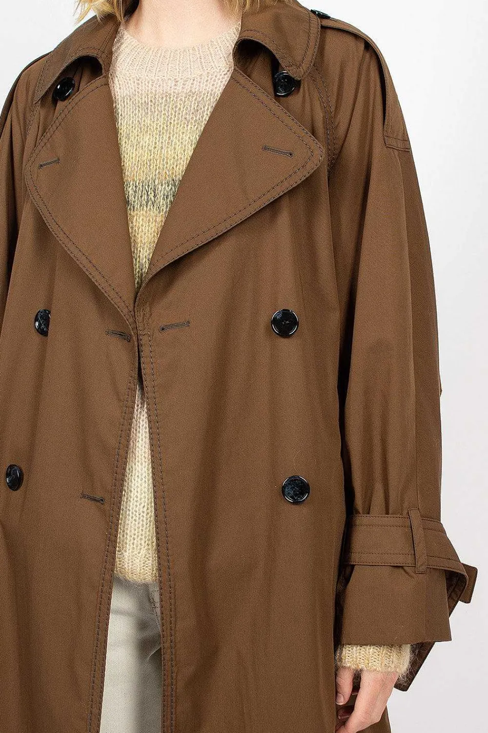 Acne Studios Trench Coat Coffee Brown| Outerwear